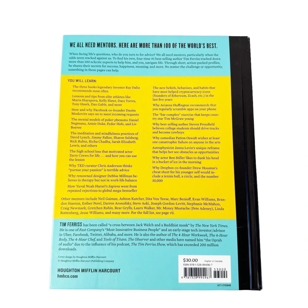 Tribe Of Mentors: Short Life Advice from the Best in the World Hardback